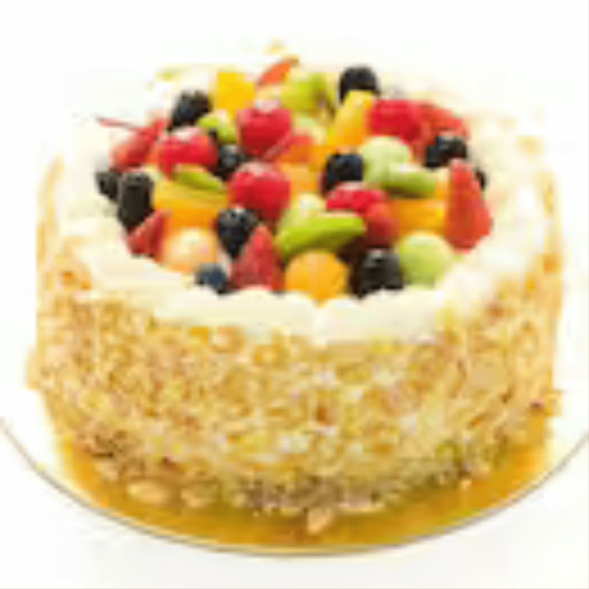 Fresh Fruit Custard Cake