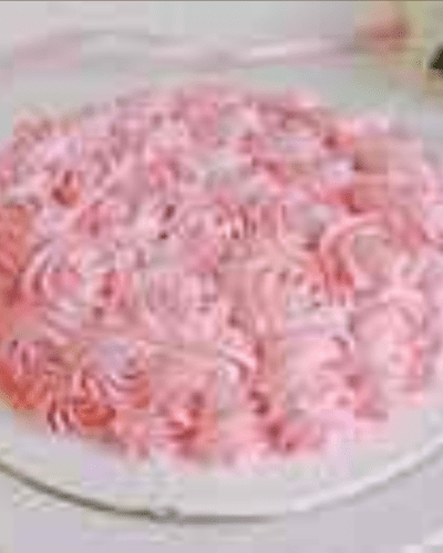 Rosette Strawberry Vanilla Cake