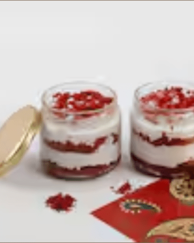 Silky Red Velvet Cake Jar