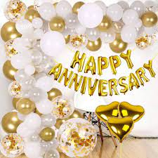 Happy Anniversary Gold Letter Foil Balloon