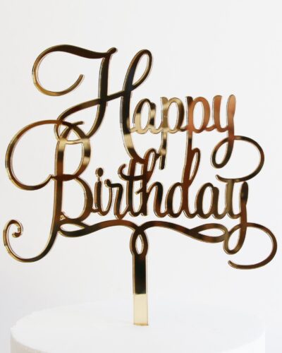 Vinyl Cut Happy Birthday Premium Cake Topper