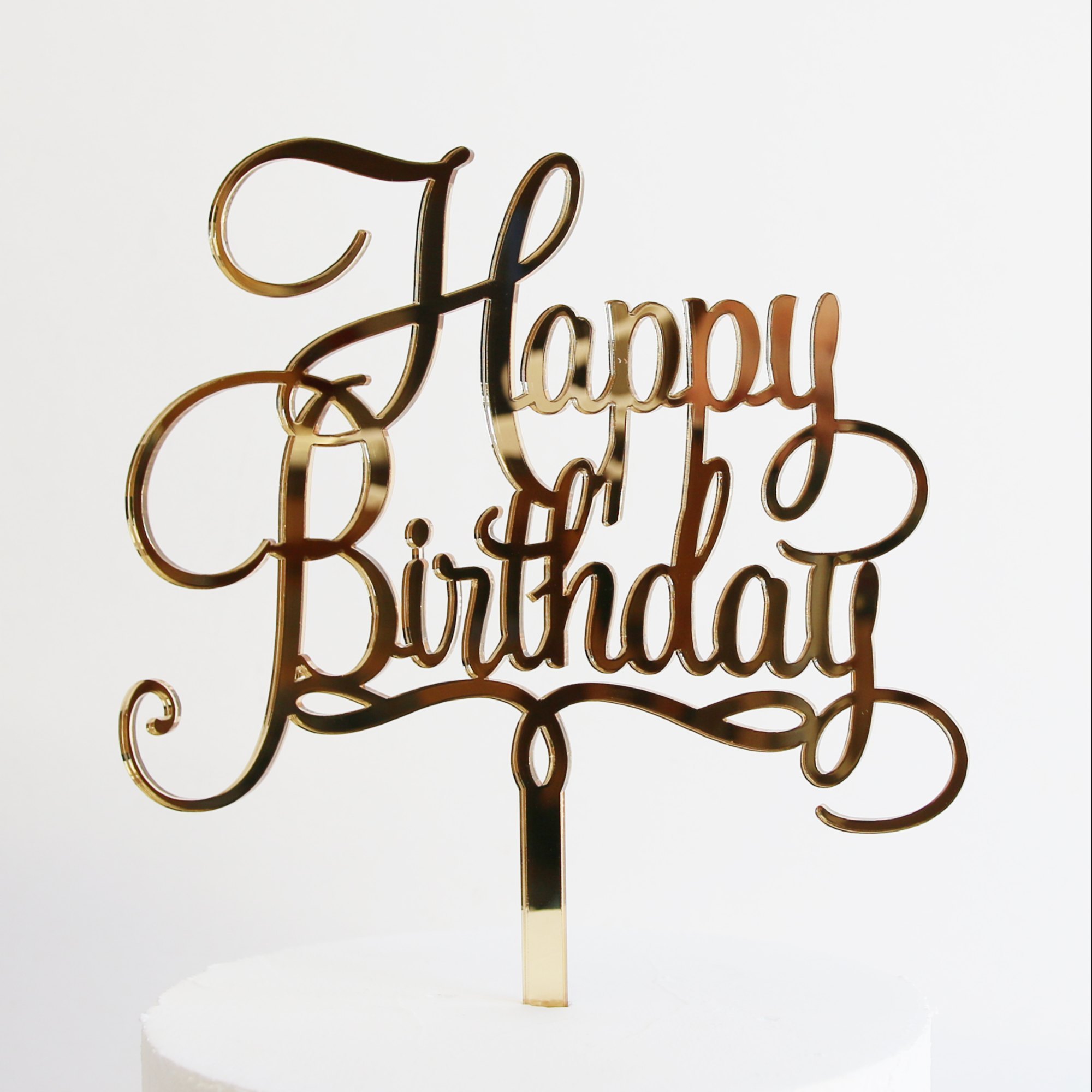 Vinyl Cut Happy Birthday Premium Cake Topper