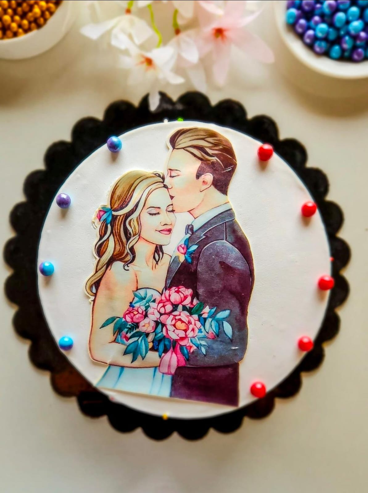 Cute Couple Cake